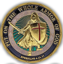 10 Pcs. Put On the Whole Armor of God – Ephesians 6:13-17-40MM High Relief picture