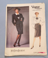 Vtg 1986 Vogue 1784 Paris Original Yves Saint Laurent~Sz 14 Uncut picture