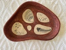 Vtg Baldelli Italy Mid Century Modern Biomorphic Dish 9x6 Fish Bone MCM 22/120 picture
