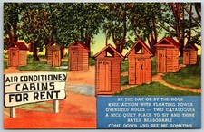 Air Conditioned Cabins for Rent, By the Day or By the Hour  - Postcard picture