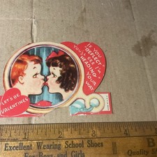 Vintage Valentine Card Let's Be Valentines If you 