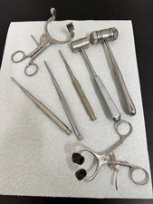 Vintage MILTEX Dental Tool Lot Hammers, Chisels, Adult Molt Mouth Gags EXC Cond picture