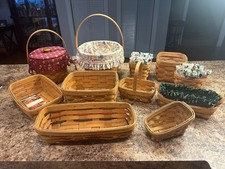 Longaberger Baskets, Lot Of 11, All For One Price, Assorted Sizes picture