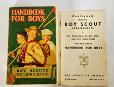 Boy Scouts Handbook for Boys 1945 Signed w/ Realigned Basic Requirements Insert picture