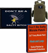 Don't Be Salty Morale Patch Tactical Military Salty Patch  Army USA picture