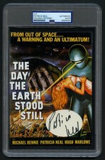 Patricia Neal signed auto 5.5x7 The Day The Earth Stood Still Custom Cut PSA picture