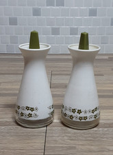 1970's PYREX Corelle Crazy Daisy Spring Blossom Salt & Pepper Shakers 2Set picture
