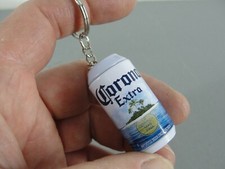 CORONA EXTRA 👑 MINI BEER CAN BEACH IN A STEEL CAN KEYRING KEY CHAIN CHARM NEW picture