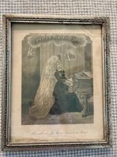 Rare 1882 Spiritualist Steel Engraving Spirit Daughter Demarest Antique Occult picture