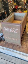 1939 1940 Coca Cola Antique Ice Cooler Full Size Local Pickup picture