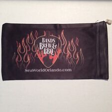 SeaWorld Orlando Sunglass Eyeglass Cloth Pouch Bands Brew & BBQ Guitar Pick NEW picture