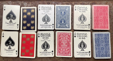 Lot 6 decks Antique c1920s Playing Cards, Bicycle Bridge 86, Standard PCC, 52/52 picture