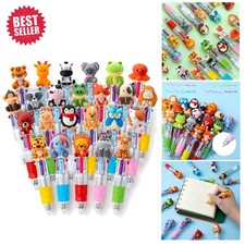 24 Multicolor Mini Ballpoint Pens with Adorable Animal Toppers for Kids picture