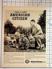 Vintage 1950s American Trucking Industry Magazine Ad Family Patriotic Citizen picture