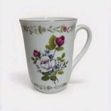 Vintage Otagiri Japan Rose Bouquet Shabby Chic Floral Coffee Mugs Set of 2 picture