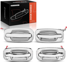 - 4Pcs Chrome Exterior Door Handles - Compatible with Chevy Silverado 1500 2500 picture