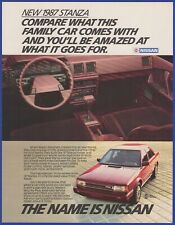 Vintage 1986 for 1987 NISSAN Stanza Car Automobile Print Ad 80's picture