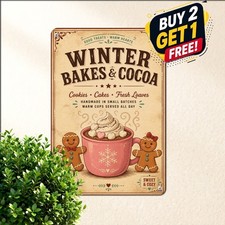 Fresh Gingerbread Bakery Tin Sign Rustic Kitchen Cooking Metal Plaque 8x12 picture