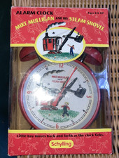 Vintage 1999 Mike Mulligan and His Steam Shovel Twin Bell Alarm Clock NIB Sealed picture