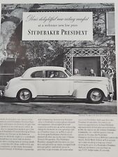 1940 Studebaker President Fortune Magazine WW2 Print Ad Automobile South Bend picture