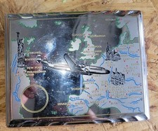 Vintage Rare 1950s Ibelo Monopol Cigarette Cig Case Holder Vintage Aviation Map picture