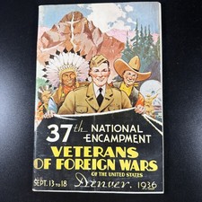 1936 VFW 37th National Encampment Denver Colorado Program Veterans Foreign Wars picture