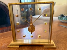 Jaeger-LeCoultre No. 354 8-Day Skeleton Table Clock 16 Jewel Baguette w/ Box picture