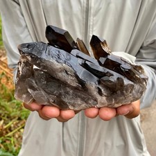 432G Natural Smoky Black Quartz Cluster Crystal raw Specimen Healing picture