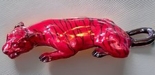 Rare Antique Royal Doulton Flambe Crouching Tiger Figurine 9.5” MINT/SPECTACULAR picture