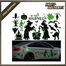 Halloween Car Magnet Set 16 Pcs Glow in Dark Luminous Reusable Decor picture
