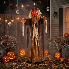 5.5Feet Tall Halloween Scary Sound Pumpkin for Indoor Outdoor Holiday Decoration picture