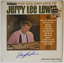 Jerry Lee Lewis Hand SIGNED Greatest Hits Album LP Vinyl Vintage RARE picture