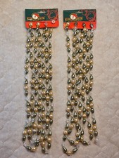 (2) Vintage Kurt S. Adler Santas World Christmas Beaded Garland (18 feet total) picture