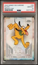 2023 Topps Chrome Disney 100 Pluto #30 Refractor PSA 10 picture