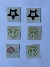 Vintage Dutch Bros Temporary Tattoo Lot of 6 Peace DB Star Lips Rare picture