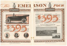 1916/17 Emerson Motors Co. of New York  2 Sep. Pg. Ad: Factory & Officer Pics picture