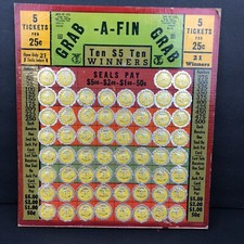 1943 Gambling Board Grab A Fin Grab Jar O Do  RARE Unused picture