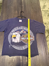 Vintage 1989 Harley Davidson American Iron Eagle Motorcycle Oneita Tee L picture