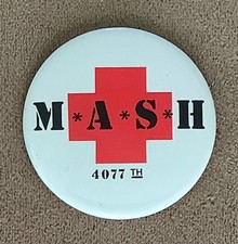 MASH  4077th TV Series Vintage Pinback Button picture