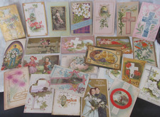 Lot of 24~Antique EASTER Holiday Postcards~Art Nouveau~Giant Eggs~Chicks~Flowers picture