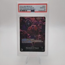 2025 ONE PIECE ENGLISH VERSION 2ND ANNIVERSARY SET #081 MARSHALL D. TEACH PSA 10 picture