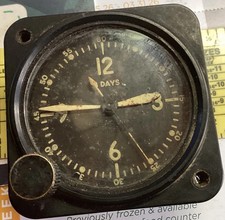 Bulova Usaf Korea Era 8 Day Clock Runs & Sets  Rare Ex Ww2 Usaac InventoryRARE picture