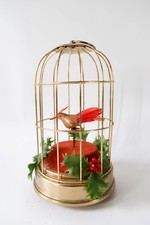 Vintage Schmid Japan Birdcage Music Box 12 Days of Christmas MOVING Bird picture