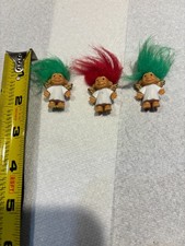 Vintage 1992 Russ Mini Troll Angels - Green & Red Hair Trolls Holiday Christmas  picture