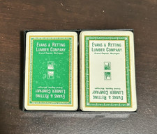 Vintage Evans & Retting Lumber Co Advertising Playing Cards 2 Decks Grand Rapids picture