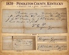 1839 Kentucky Baptist History Fargason German Signed Letter Pendleton Co Clutter picture