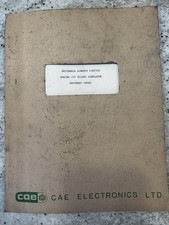 1977 CAE Britannia Airways Ltd – Boeing 737 Flight Simulator – Doc. Index - RARE picture