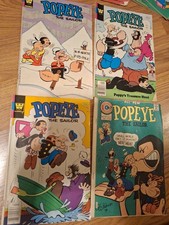 Vtg Lot Of 4 Popeye The Sailor Comic 3- Whitman 1- Charlton Comics.... picture