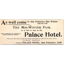 Palace Hotel The Mid-Winter Fair San Francisco CA 1894 Clipping SAI6-H8 picture