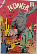 Konga Silver Age Charlton Comic 12¢ City of Evil Monster Gorilla  picture